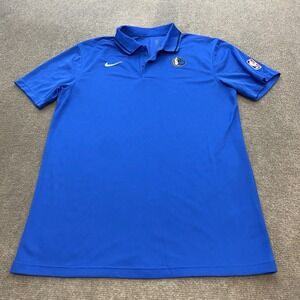Dallas Mavericks Nike Polo Mens Size Small Blue NBA Basketball Logo Pullover